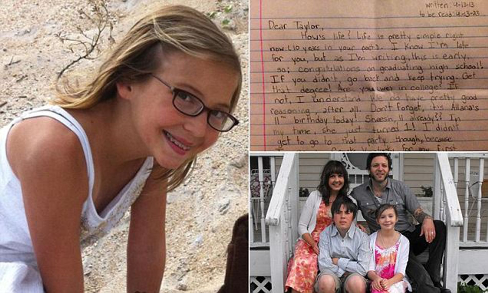 Grieving parents find secret letter their young daughter wrote to her future self before passing