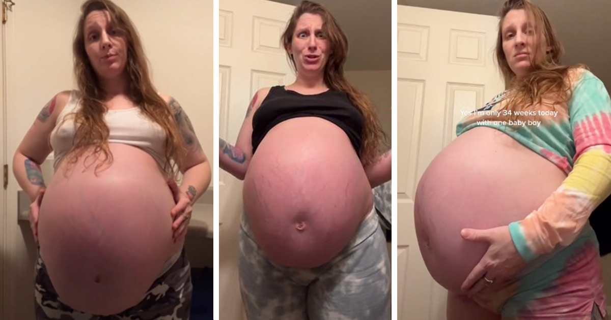 Mom’s baby bump was so huge people thought she was carrying 8 babies